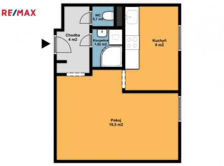 byt-1-1-v2.jpg | Pronájem bytu, 1+1, 34 m²