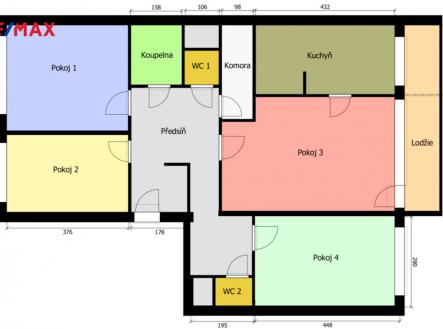 plánek bytu Vašátkova | Pronájem bytu, 4+1, 97 m²
