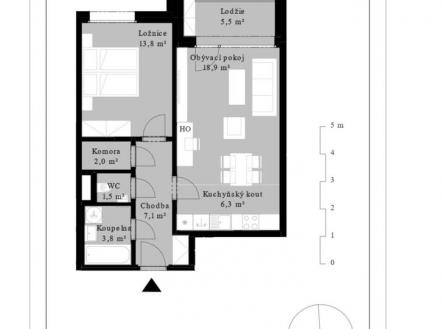 pudorys.jpg | Pronájem bytu, 2+kk, 59 m²