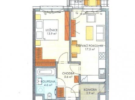 plan-bytu-thomasova.jpg | Pronájem bytu, 2+kk, 52 m²