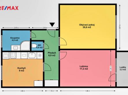 plan-kopie-1.jpg | Pronájem bytu, 2+1, 60 m²