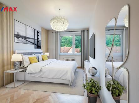 Vizualizace ložnice | Prodej bytu, 3+1, 82 m²