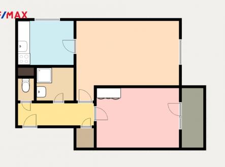 dobris-planek.png | Prodej bytu, 2+1, 52 m²
