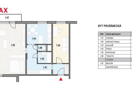 06-pudorys-bytu.jpg | Prodej bytu, 3+kk, 77 m²