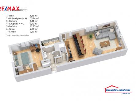 floorplan-letterhead-0906-1.floor-3d-floor-plan-1.jpg | Prodej bytu, 2+kk, 61 m²