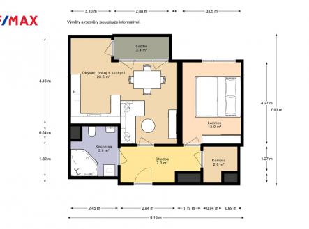 vojtech-piruchta-pudorys-pitkovice.jpg | Prodej bytu, 2+kk, 56 m²