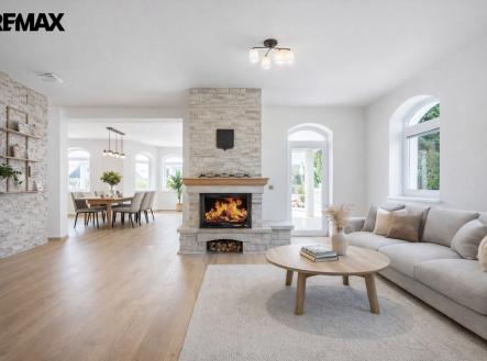 vizualizace obývacího pokoje | Prodej - dům/vila, 229 m²