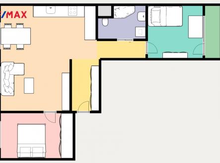planek-jilmova.png | Prodej bytu, 3+kk, 64 m²