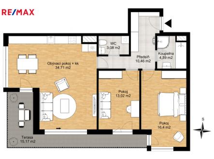 planek-byt-brezineveska-3.jpg | Pronájem bytu, 3+kk, 110 m²