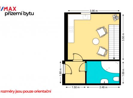 byt-uhrineves-pudorys-prizemi.jpg | Prodej bytu, 1+1, 22 m²