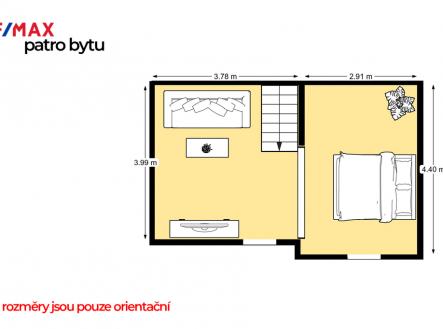 byt-uhrineves-pudorys-patro.jpg | Prodej bytu, 1+1, 22 m²