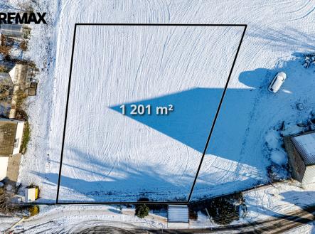 dron-pozemek-5-vyznaceni.jpg | Prodej - pozemek, zemědělská půda, 1 201 m²