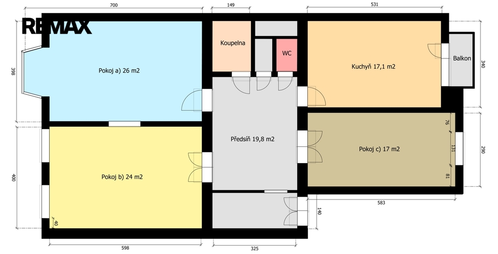 orientační plánek bytu