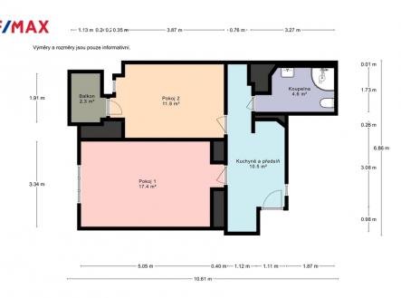bocek-komunardu-pudorys.jpg | Prodej bytu, 2+1, 52 m²