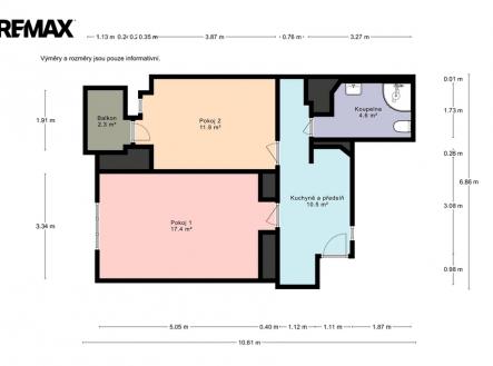bocek-komunardu-pudorys.jpg | Prodej bytu, 2+1, 52 m²