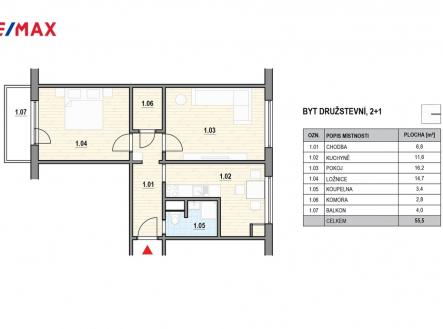 10-pudorys-1.jpg | Pronájem bytu, 2+1, 56 m²