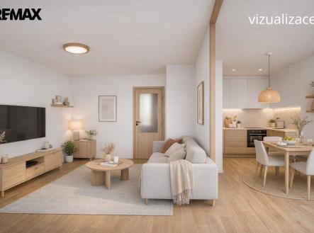 vizualizace-obyvak-kuchyn.jpg | Prodej bytu, 3+1, 72 m²