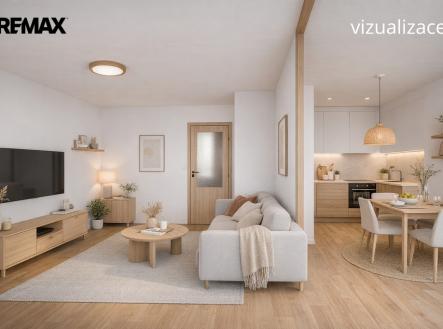 vizualizace-obyvak-kuchyn.jpg | Prodej bytu, 3+1, 72 m²