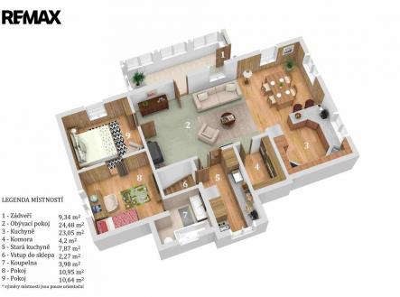 floorplan-letterhead-kersko-1-floor-3d-floor-plan-002.jpg | Prodej - chata/rekreační objekt, 96 m²