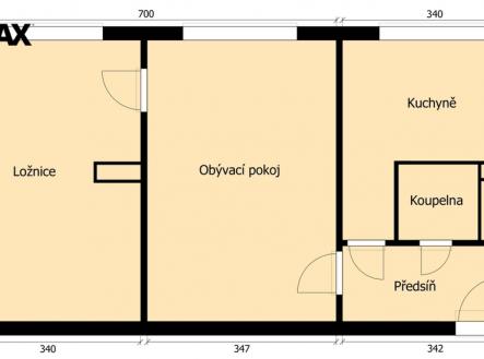 plán bytu Polská | Prodej bytu, 2+1, 52 m²