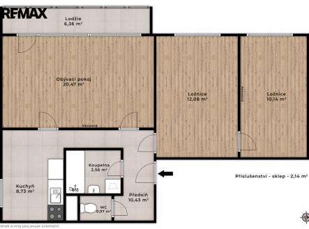 2d-pudorys-1.jpg | Pronájem bytu, 3+1, 73 m²