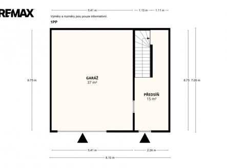 Půdorys 1NP | Prodej - dům/vila, 199 m²