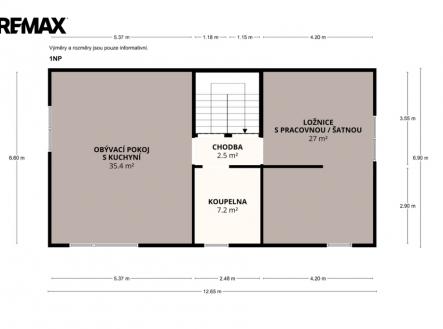 Půdorys 2NP | Prodej - dům/vila, 199 m²