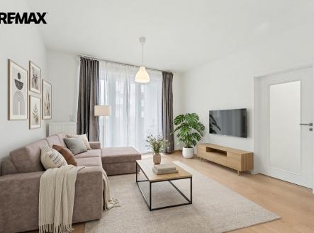 vizualizace-obývací pokoj | Pronájem bytu, 4+kk, 92 m²