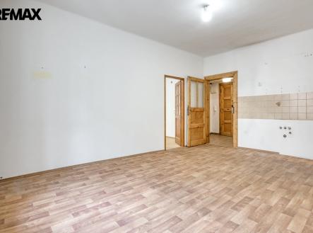 Obývací pokoj s kuchyňským koutem | Prodej bytu, 2+kk, 44 m²