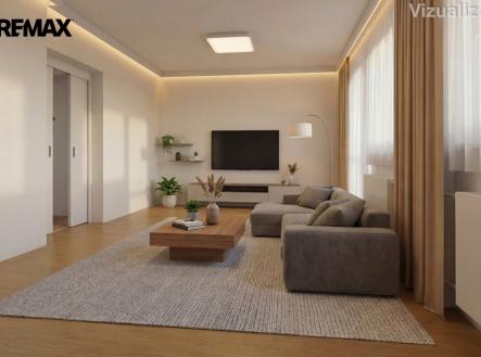 Obývací pokoj vizualizace | Prodej bytu, 3+1, 67 m²