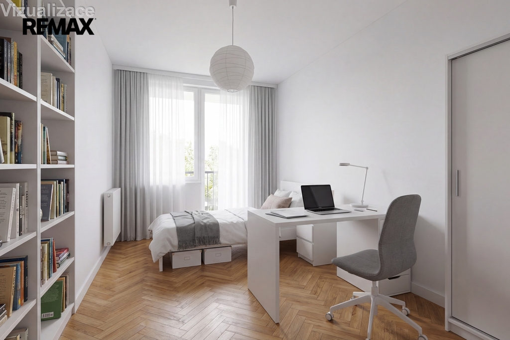 Studentský pokoj - vizualizace