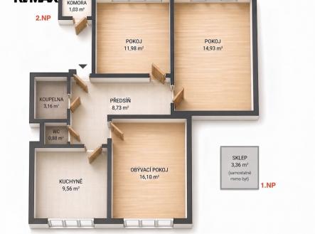 pudorys-hotovo.jpeg | Prodej bytu, 3+1, 89 m²