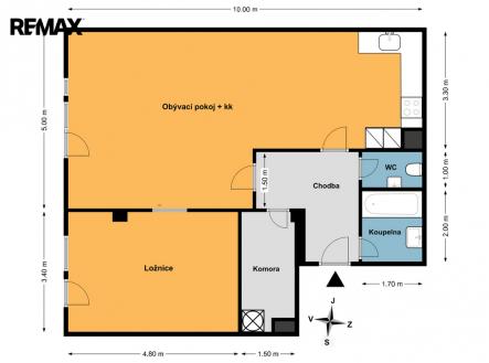 6911-vhaji.jpg | Pronájem bytu, 2+kk, 77 m²