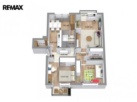 Byt 3+1, 75 m2, 2 x balkon , Kremličkova, Řečkovice, Brno | Prodej bytu, 3+1, 75 m²