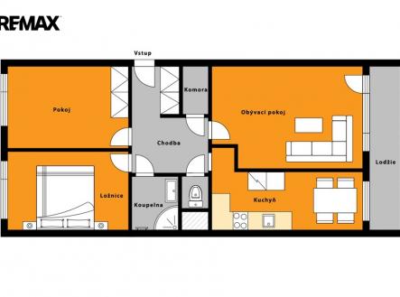 Plánek bytu | Prodej bytu, 3+1, 80 m²