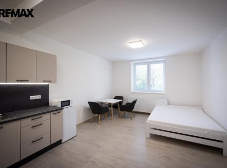 Obývací pokoj s jídelnou | Pronájem bytu, 1+kk, 27 m²