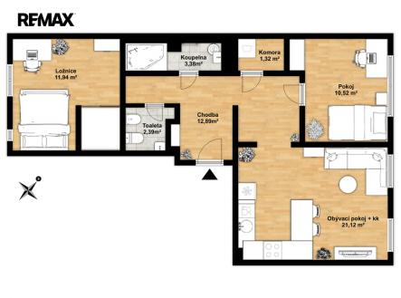 borivojova-2d-s-nabytkem.jpg | Pronájem bytu, 2+1, 67 m²
