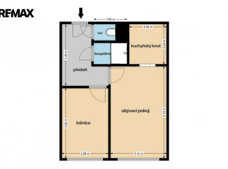 byt-strizkov-pudorys.jpg | Prodej bytu, 2+kk, 44 m²