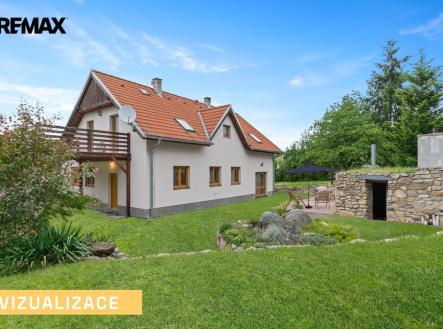 Zadní pohled z Jižní strany VIZUALIZACE | Prodej - dům/vila, 170 m²