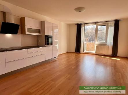 Obývací pokoj s kuchyní | Pronájem bytu, 3+kk, 82 m²