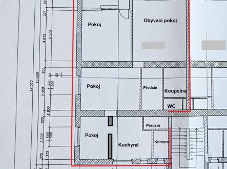 půdorys | Prodej bytu, 4+1, 98 m²