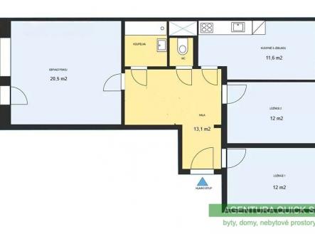 . | Prodej bytu, 3+1, 76 m²