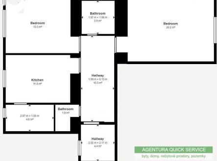 . | Pronájem bytu, 2+1, 75 m²