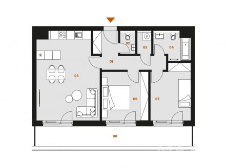   | Prodej bytu, 3+kk, 81 m²