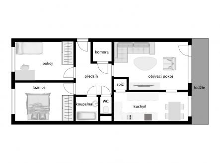  | Prodej bytu, 3+1, 81 m²
