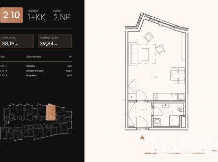   | Prodej bytu, 1+kk, 40 m²