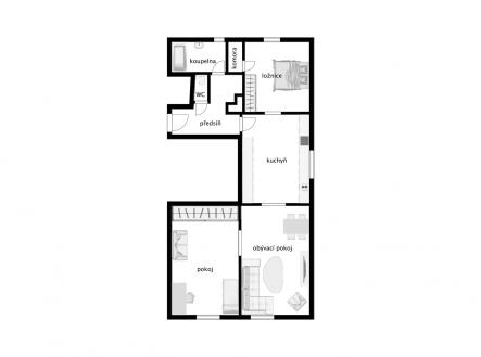   | Prodej bytu, 3+1, 74 m²