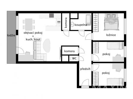   | Prodej bytu, 4+kk, 93 m²