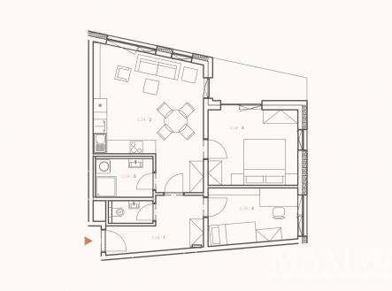   | Prodej bytu, 3+kk, 70 m²