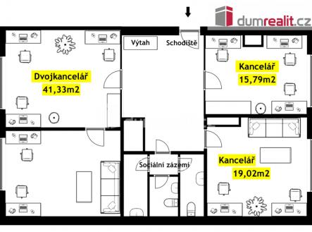Pronájem - kanceláře, 19 m²